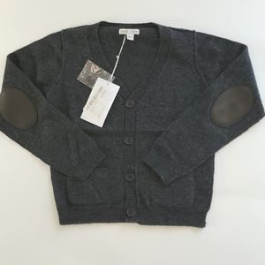 Louis Louise Charcoal Grey Wool and Cashmere Cardigan Sweater